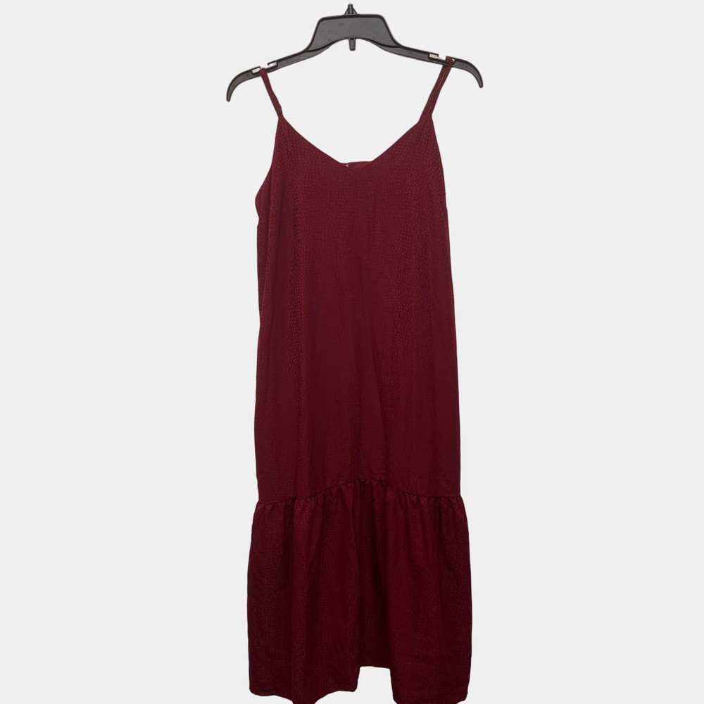 The Nines by HATCH Burgundy Midi Dress